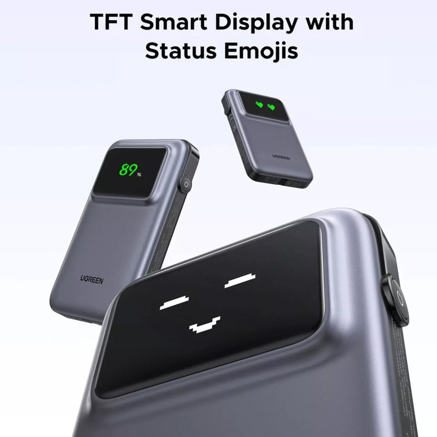Εξωτερική Μπαταρία UGREEN PB511 Uno, 10000mAh, 30W, QC + PD, 1 x USB-A - 2 x USB-C, Γκρι