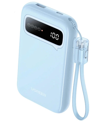 Εξωτερική Μπαταρία UGREEN PB522, 10000mAh, 20W, QC + PD, 1 x USB-A - 1 x USB-C, Μπλε