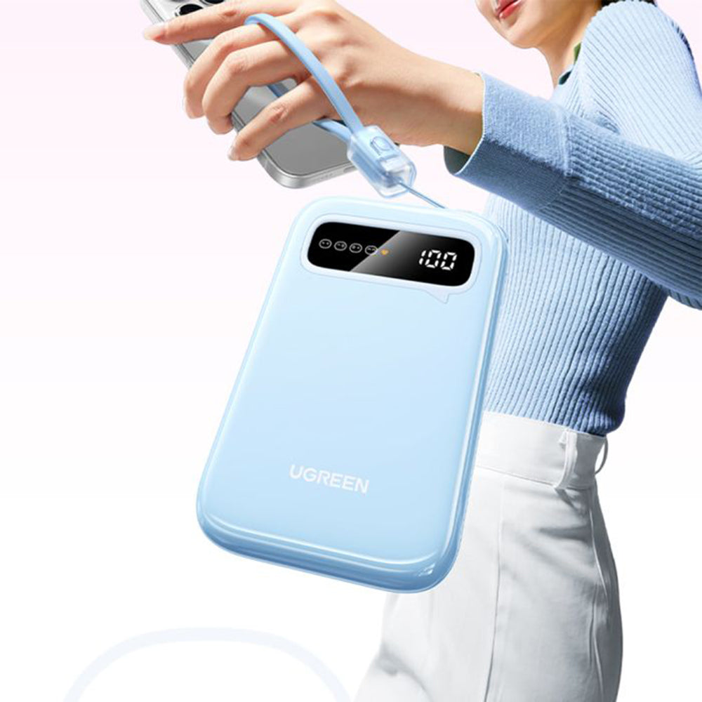 Εξωτερική Μπαταρία UGREEN PB522, 10000mAh, 20W, QC + PD, 1 x USB-A - 1 x USB-C, Μπλε