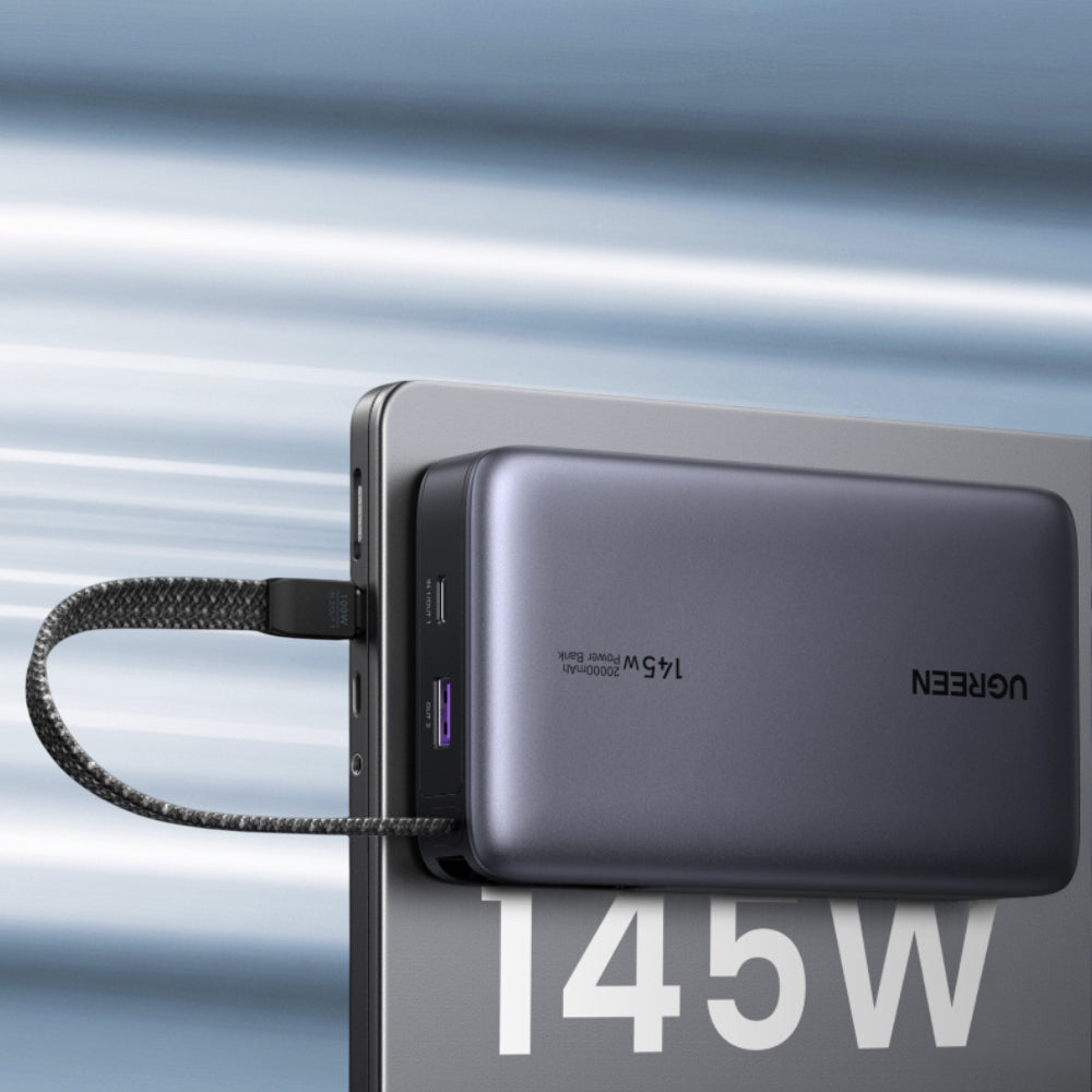 Εξωτερική Μπαταρία UGREEN PB551 (55992B), 20000mAh, 145W, QC + PD, 1 x USB-A - 2 x USB-C, Γκρι