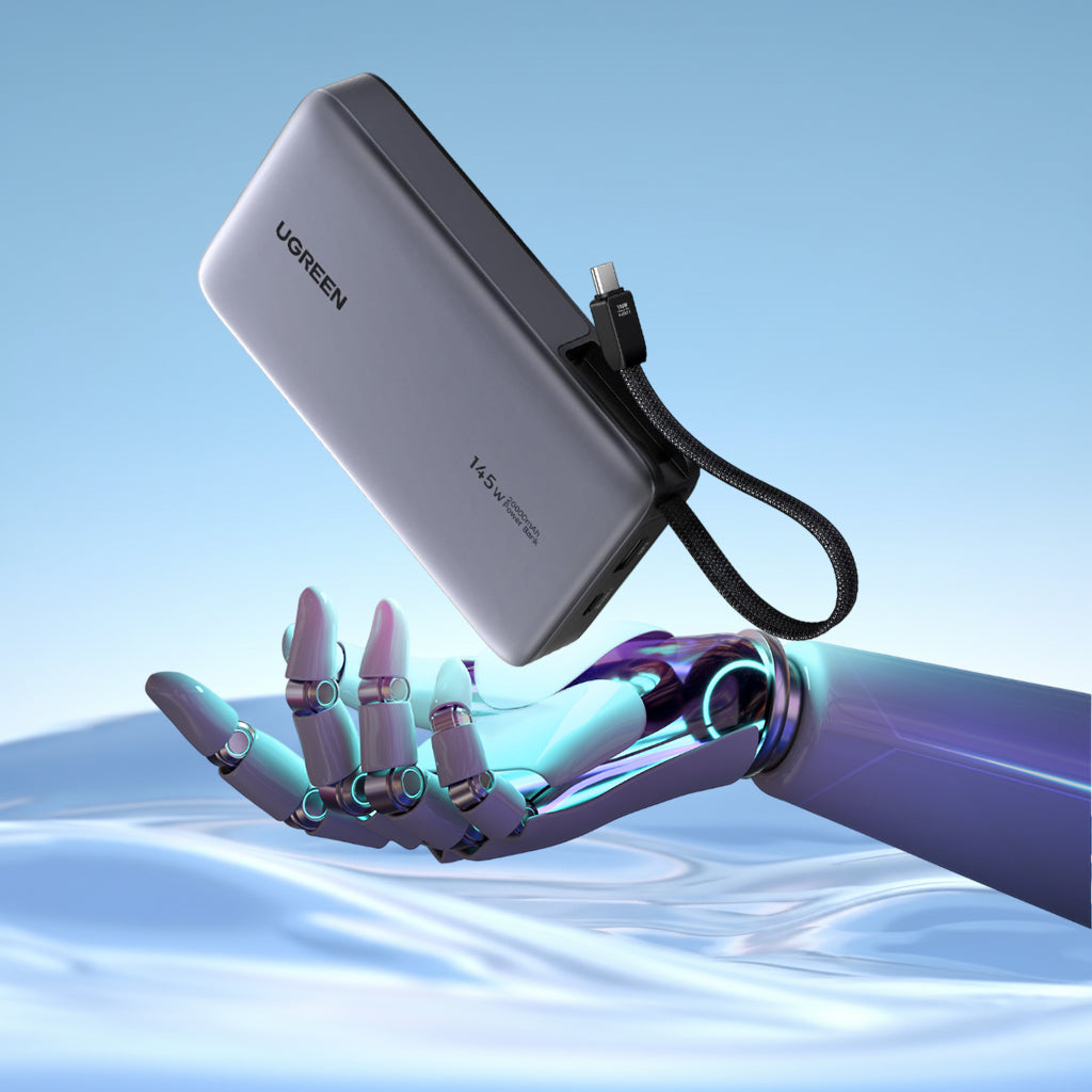 Εξωτερική Μπαταρία UGREEN PB551 (55992B), 20000mAh, 145W, QC + PD, 1 x USB-A - 2 x USB-C, Γκρι