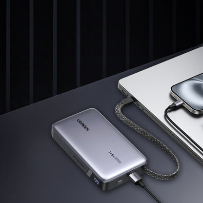 Εξωτερική Μπαταρία UGREEN PB551 (55992B), 20000mAh, 145W, QC + PD, 1 x USB-A - 2 x USB-C, Γκρι