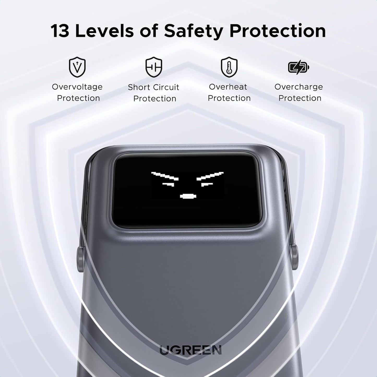 Εξωτερική Μπαταρία Wireless UGREEN PB572 Uno, 10000mAh, 20W, PD + FQI, 1 x QI - 1 x USB-C, Γκρι