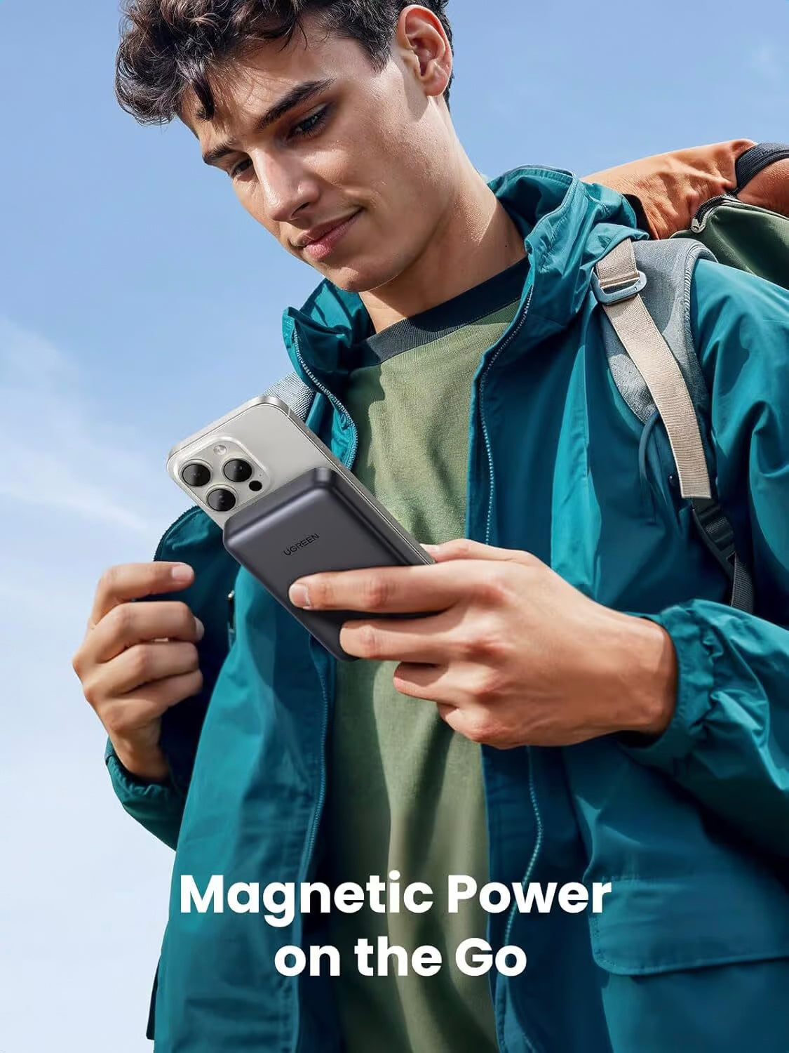 Εξωτερική Μπαταρία UGREEN PB761, 10000mAh, 30W, PD + FQI, 1 x QI - 1 x USB-C, Γκρι