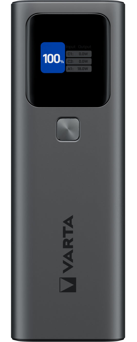 Εξωτερική Μπαταρία Varta High Speed, 27000mAh, 140W, QC + PD, 1 x USB-A - 2 x USB-C, Μαύρη