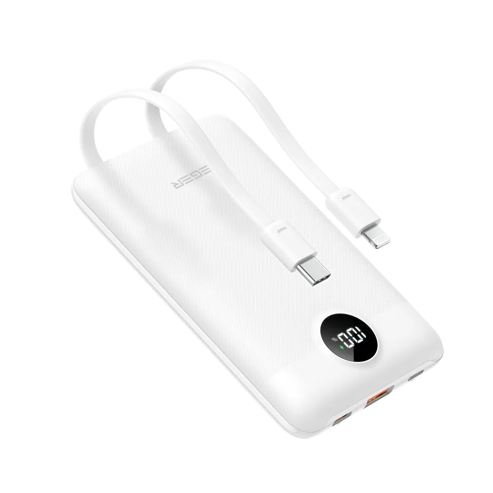 Εξωτερική Μπαταρία Veger C11C, 10000mAh, 22.5W, QC + PD, 1 x Lightning - 1 x USB-A - 2 x USB-C, Λευκή