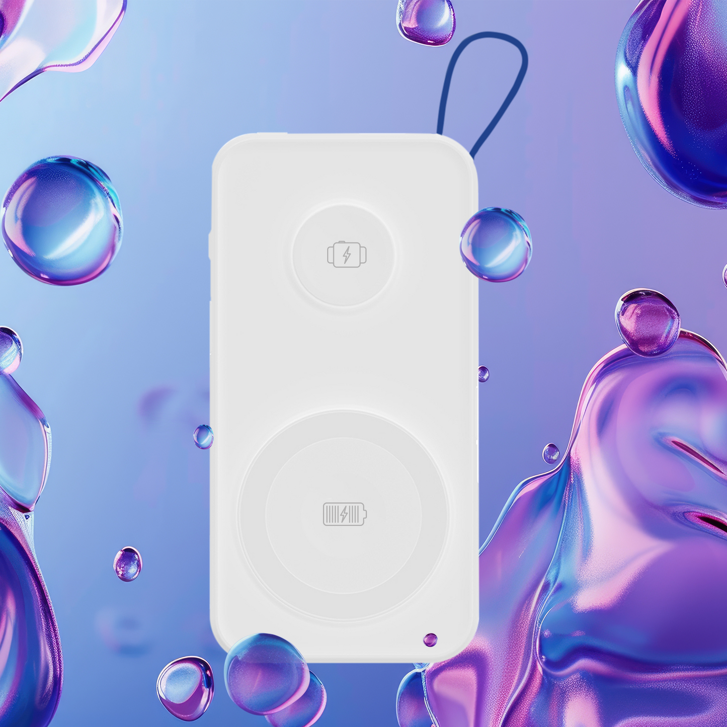 Εξωτερική Μπαταρία Wireless 3MK PastelUp, 10000mAh, 22.5W, QC + PD + FQI, 1 x USB-A - 1 x USB-C - 2 x QI, Λευκή