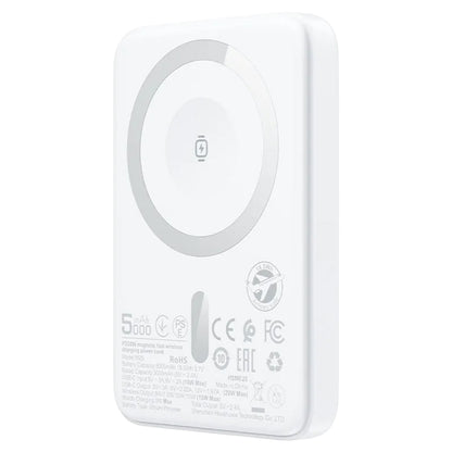 Εξωτερική Μπαταρία Wireless Acefast M25, 5000mAh, 20W, PD + FQI, 1 x QI - 1 x USB-C, Λευκή