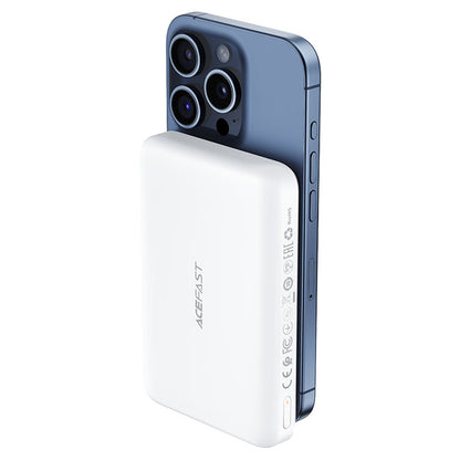 Εξωτερική Μπαταρία Wireless Acefast M26, 10000mAh, 20W, PD + FQI, 1 x QI - 1 x USB-C, Λευκή