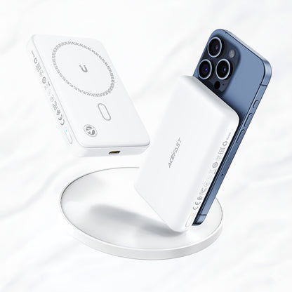 Εξωτερική Μπαταρία Wireless Acefast M26, 10000mAh, 20W, PD + FQI, 1 x QI - 1 x USB-C, Λευκή