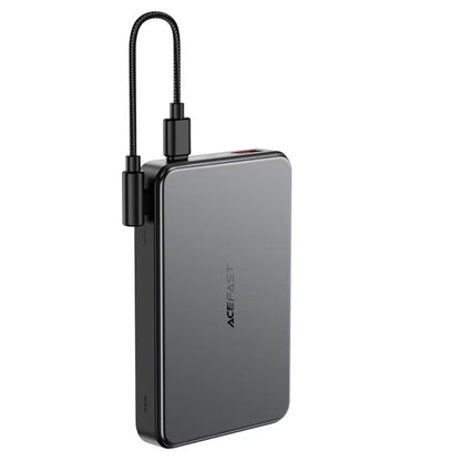 Acefast M31 Wireless External Battery, 10000mAh, 22.5W, QC + PD + FQI, 1 x QI - 1 x USB-A - 2 x USB-C, Black