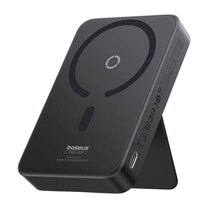 Εξωτερική Μπαταρία Wireless Baseus MagPro PPCXZ05, 5000mAh, 20W, PD + FQI, 1 x QI - 1 x USB-C, Μαύρη, Επανασφραγισμένη P10064101123-00