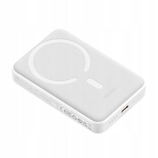 Εξωτερική Μπαταρία Wireless Baseus Magnetic Mini, 10000mAh, 30W, PD + FQI, 1 x QI - 1 x USB-C, Λευκή PPCX110202