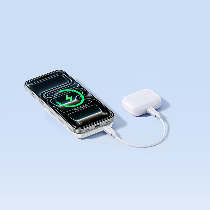 Εξωτερική Ασύρματη Μπαταρία Baseus EnerFill FM11, 10000mAh, 30W, PD + FQI, 1 x QI - 1 x USB-C, Λευκό