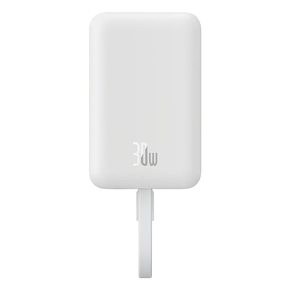 Εξωτερική Μπαταρία Wireless Baseus Magnetic Mini, 10000mAh, 30W, PD + FQI, 1 x QI - 2 x USB-C, Λευκή P1002210B223-00