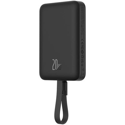 Baseus Magnetic Mini Wireless External Battery, 10000mAh, 20W, PD + FQI, 1 x Lightning - 1 x QI - 1 x USB-C, Μαύρο P10022109113113-00