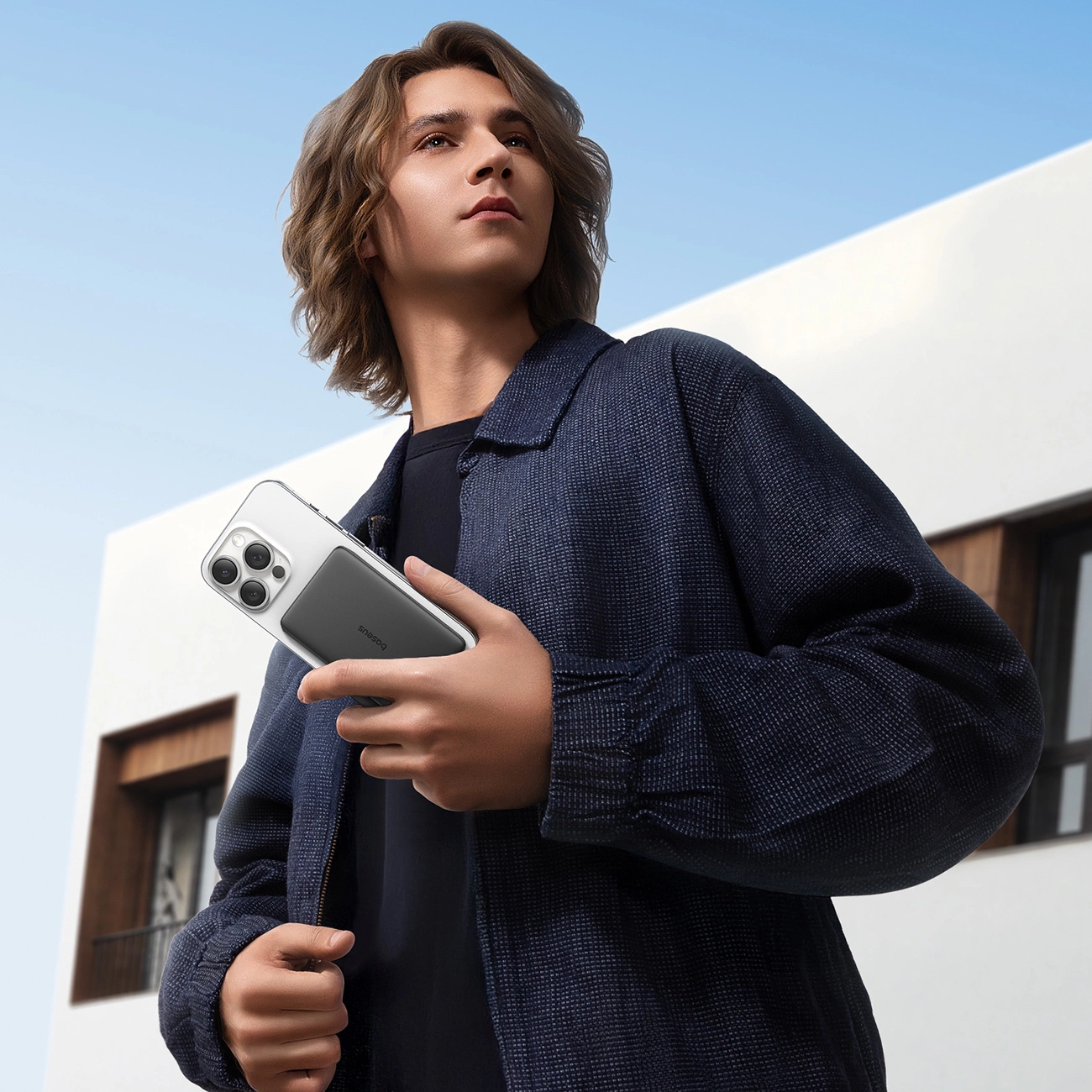 Εξωτερική Μπαταρία Wireless Baseus PicoGo AM41, 5000mAh, 20W, PD + FQI, 1 x QI - 1 x USB-C, Μαύρη