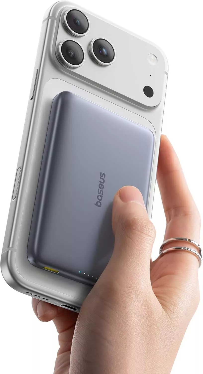Εξωτερική Μπαταρία Ασύρματη Baseus PicoGo AM41, 10000mAh, 27W, PD + FQI, 1 x QI - 1 x USB-C, Γκρι E0027200
