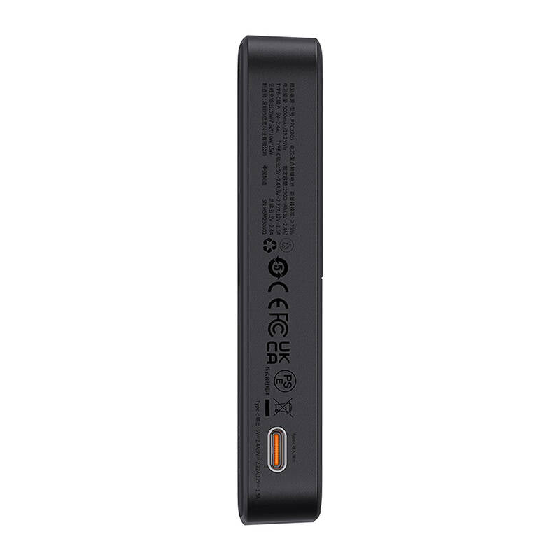 Εξωτερική Μπαταρία Wireless Baseus MagPro PPCXZ05, 5000mAh, 20W, PD + FQI, 1 x QI - 1 x USB-C, Μαύρη, Επανασφραγισμένη P10064101123-00