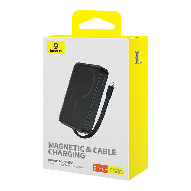Εξωτερική Μπαταρία Wireless Baseus Magnetic Mini, 10000mAh, 30W, PD + FQI, 1 x QI - 2 x USB-C, Μαύρη P1002210B113-00