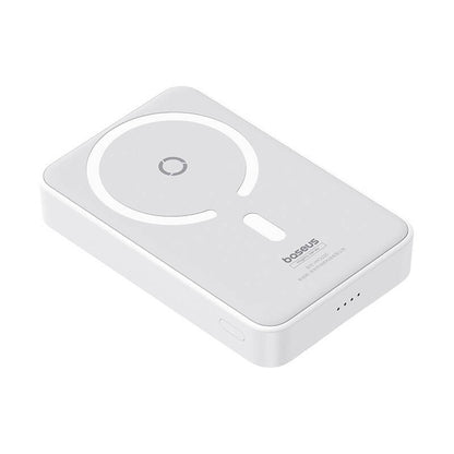 Εξωτερική Μπαταρία Wireless Baseus MagPro PPCXZ05, 5000mAh, 20W, PD + FQI, 1 x QI - 1 x USB-C, Λευκή P10064101223-00