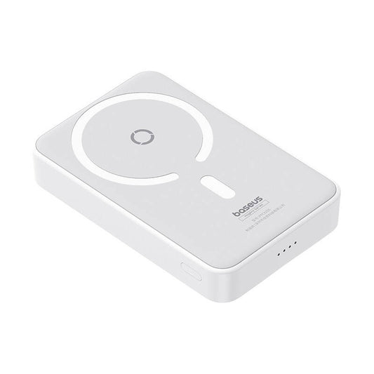 Εξωτερική Μπαταρία Wireless Baseus MagPro PPCXZ05, 5000mAh, 20W, PD + FQI, 1 x QI - 1 x USB-C, Λευκή P10064101223-00