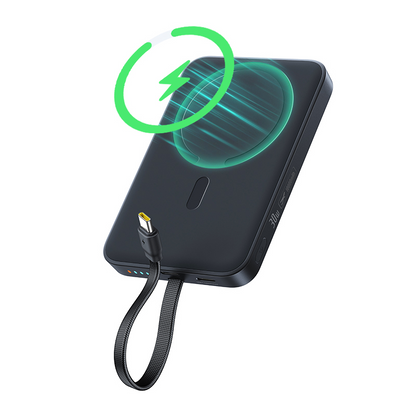 Baseus EnerFill FM11 Magnetic Wireless External Battery, 10000mAh, 30W, PD + FQI, 1 x QI - 2 x USB-C, Black E0028904