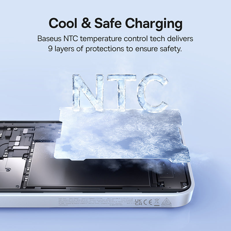 Εξωτερική Ασύρματη Μπαταρία Baseus EnerFill FM11, 10000mAh, 30W, PD + FQI, 1 x QI - 1 x USB-C, Λευκό