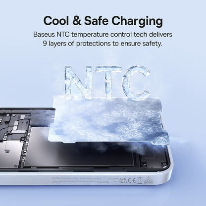 Εξωτερική Ασύρματη Μπαταρία Baseus EnerFill FM11, 10000mAh, 30W, PD + FQI, 1 x QI - 1 x USB-C, Λευκό