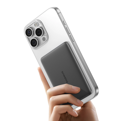 Εξωτερική Μπαταρία Wireless Baseus PicoGo AM41, 5000mAh, 20W, PD + FQI, 1 x QI - 1 x USB-C, Μαύρη