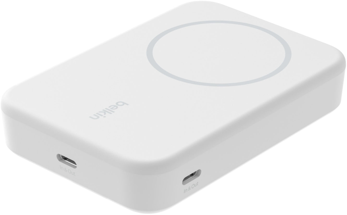 Ασύρματη Εξωτερική Μπαταρία Belkin BoostCharge Pro με Βάση Στήριξης, 10000mAh, 15W, FQI, 1 x QI - 1 x USB-C, Λευκό BPD008btWH