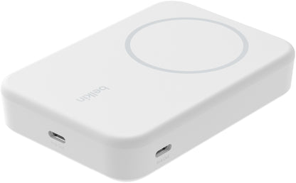 Ασύρματη Εξωτερική Μπαταρία Belkin BoostCharge Pro με Βάση Στήριξης, 10000mAh, 15W, FQI, 1 x QI - 1 x USB-C, Λευκό BPD008btWH