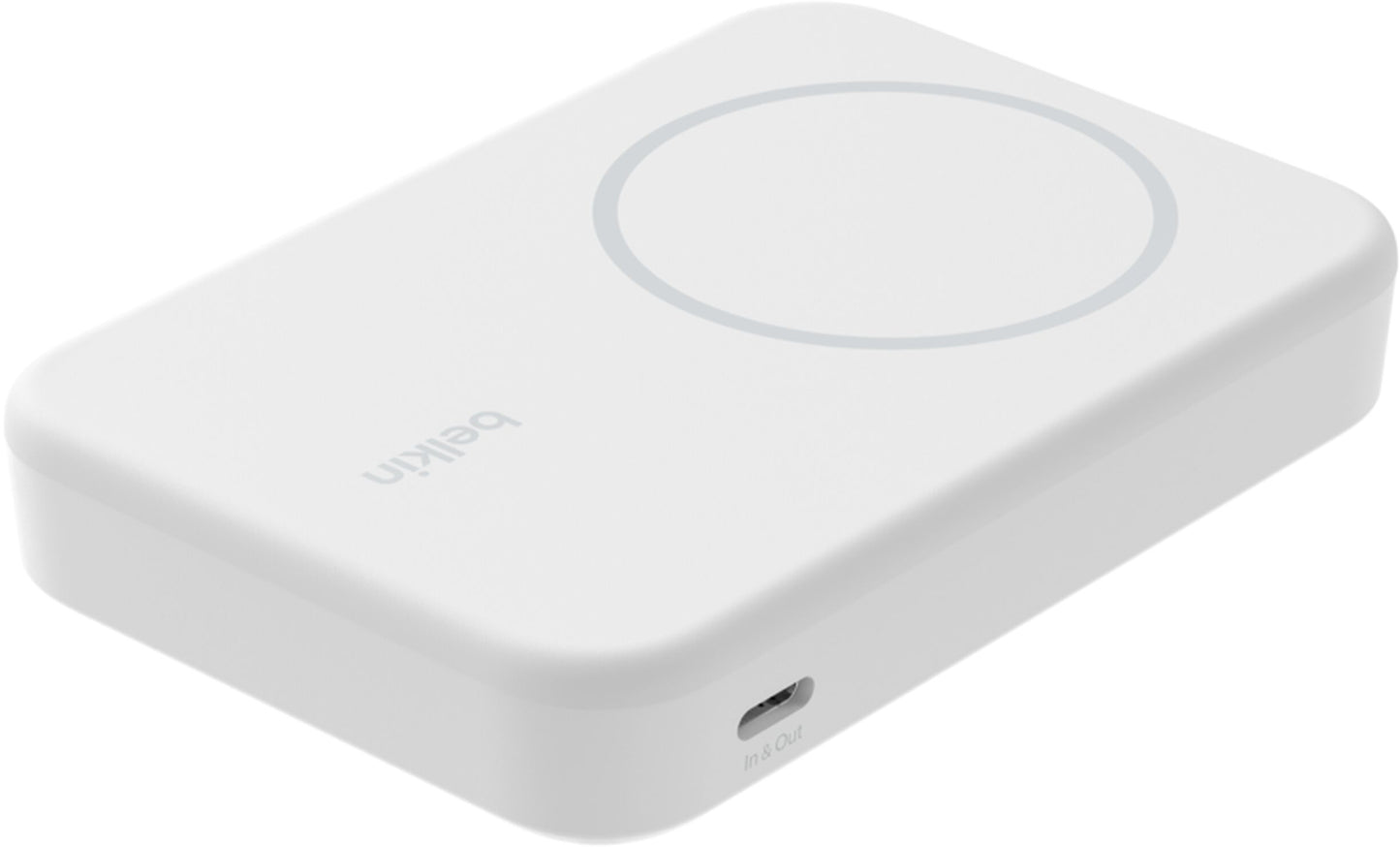 Ασύρματη Εξωτερική Μπαταρία Belkin BoostCharge Pro με Βάση Στήριξης, 8000mAh, 15W, FQI, 1 x QI - 1 x USB-C, Λευκό BPD007btWH