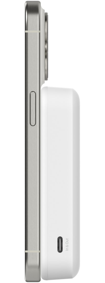 Ασύρματη Εξωτερική Μπαταρία Belkin BoostCharge Pro με Βάση Στήριξης, 10000mAh, 15W, FQI, 1 x QI - 1 x USB-C, Λευκό BPD008btWH