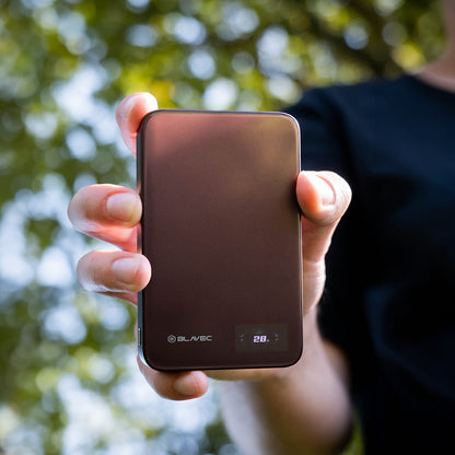 Ασύρματη εξωτερική μπαταρία Blavec BJ-04 Slim, 10000 mAh, 22,5 W, PD + FQI, 1 x QI - 1 x USB-C, Μωβ