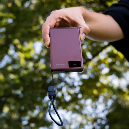 Εξωτερική ασύρματη μπαταρία Blavec BJ-03 Slim, 10000mAh, 22.5W, PD + FQI, 1 x QI - 1 x USB-C, Μωβ