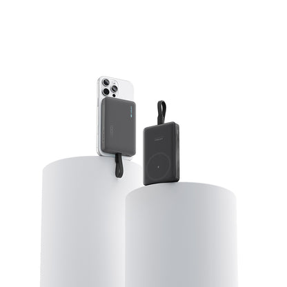 Ασύρματη Εξωτερική Μπαταρία Cuktech WPB100L, 10000mAh, 22.5W, PD + FQI, 1 x QI - 2 x USB-C, Μαύρη CKWPB100LGLBK