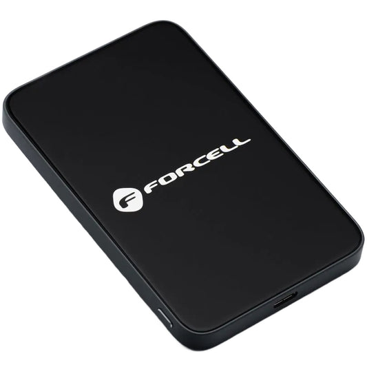 Εξωτερική Μπαταρία Wireless Forcell F5K8, 5000mAh, 15W, PD + FQI, 1 x QI - 1 x USB-C, Μαύρη