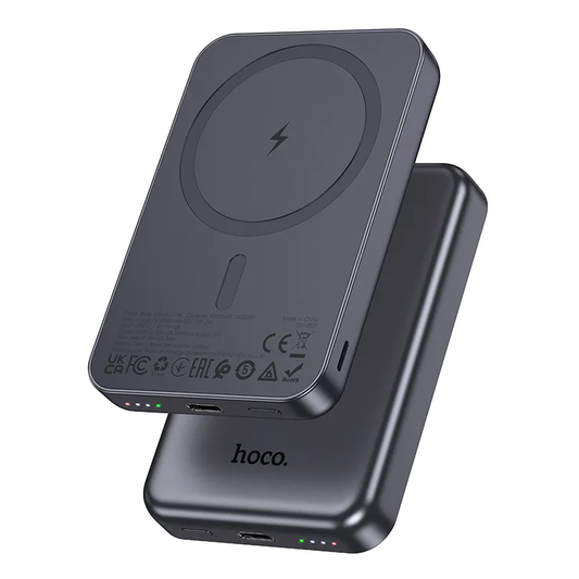 Εξωτερική Ασύρματη Μπαταρία HOCO J160, 5000mAh, 10W, 1 x QI - 1 x USB-C, Γκρι