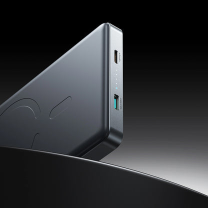 Joyroom JR-PBM08 Pro Wireless External Battery, 10000mAh, 22.5W, PD + FQI, 1 x QI - 2 x USB-C, Gray