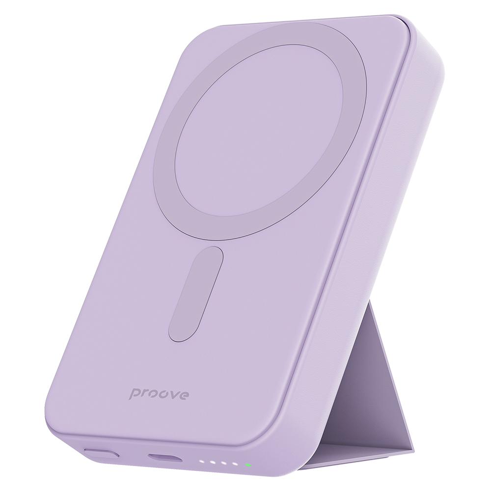 Εξωτερική Μπαταρία Wireless Proove Hyperion, 10000mAh, 20W, PD + FQI, 1 x QI - 1 x USB-C, Μωβ