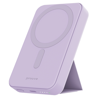Εξωτερική Μπαταρία Wireless Proove Hyperion, 10000mAh, 20W, PD + FQI, 1 x QI - 1 x USB-C, Μωβ