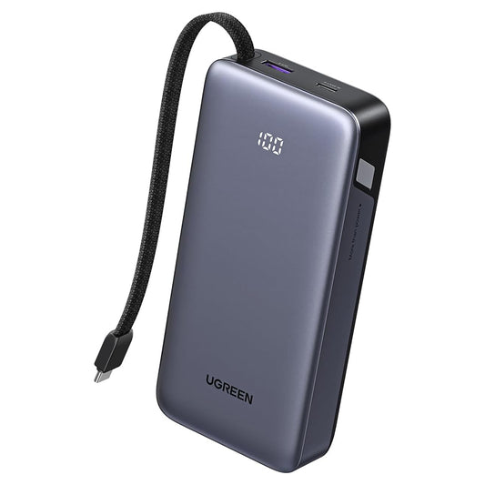 Εξωτερική Μπαταρία UGREEN PB536 (55988B), 20000mAh, 45W, QC + PD, 1 x USB-A - 2 x USB-C, Γκρι