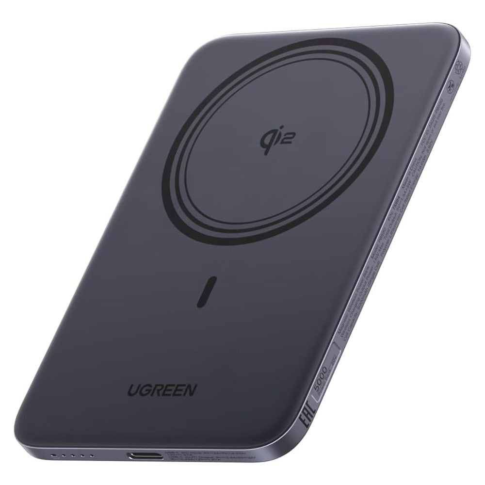 Εξωτερική Ασύρματη Μπαταρία UGREEN PB580 (75984B), 5000mAh, 15W, PD + FQI, 1 x QI - 1 x USB-C, Γκρι