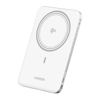 Εξωτερική Ασύρματη Μπαταρία UGREEN PB580 (95931B), 5000mAh, 20W, PD + FQI, 1 x QI - 1 x USB-C, Λευκή