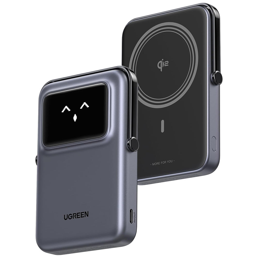 Εξωτερική Μπαταρία Wireless UGREEN PB764 Uno, 10000mAh, 20W, PD + FQI, 1 x QI - 1 x USB-C, Γκρι