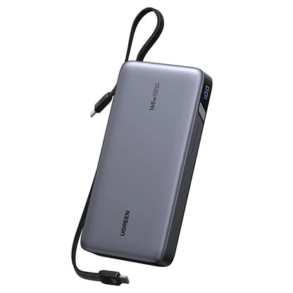 UGREEN PB726 External Battery (55995B), 25000mAh, 165W, QC + PD, 1 x USB-A - 3 x USB-C, Gray