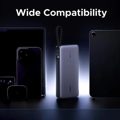 UGREEN PB726 External Battery (55995B), 25000mAh, 165W, QC + PD, 1 x USB-A - 3 x USB-C, Gray