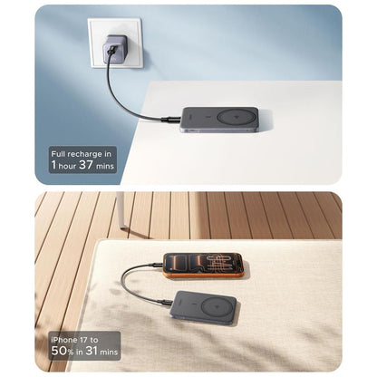 Εξωτερική Ασύρματη Μπαταρία UGREEN PB580 (75984B), 5000mAh, 15W, PD + FQI, 1 x QI - 1 x USB-C, Γκρι
