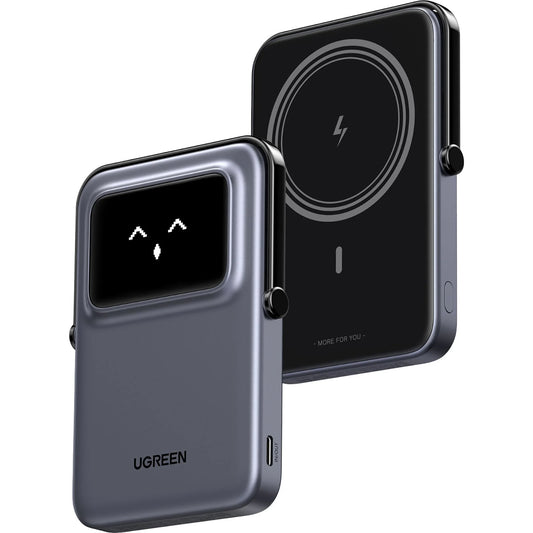 Εξωτερική Μπαταρία Wireless UGREEN PB571 Uno, 5000mAh, 20W, PD + FQI, 1 x QI - 1 x USB-C, Γκρι